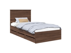 Maison Exclusive - Estructura De Cama Roble Marrón 100 X 200 Cm Madera Ingenieril