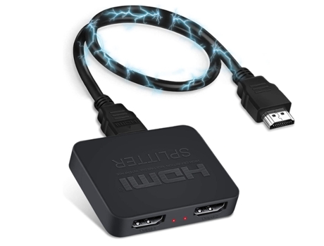 Divisor HDMI 4K 60HZ divisor HDMI 2.0 para monitores duales negro BISBISOUS