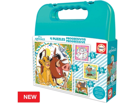 Puzzle EDUCA Educa Maleta Progresivos Disney Animais (Edad Mínima: 3 Años - 0 Piezas)