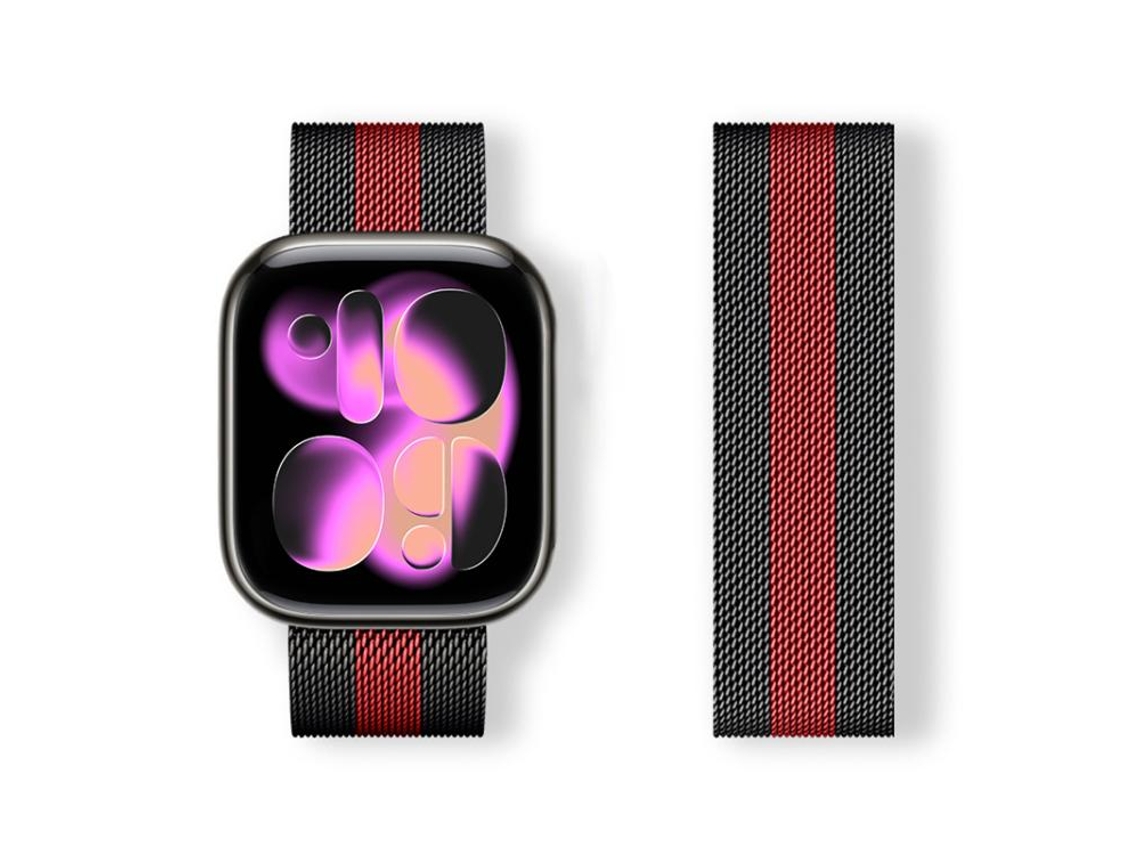 Correa para Apple Watch de 46/49/45/44 mm - Acero inoxidable, magnética, tipo milanesa