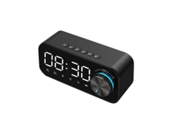 Reloj Despertador Digital Con Radio Bluetooth, Altavoz, Pantalla Led Y Espejo Para Colocar Sobre Una Mesa.