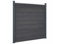 Juego De Paneles De Valla VIDAXL Gris WPC (180x12x186 cm)