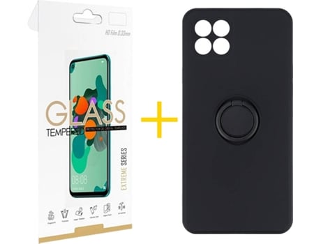 Carcasa + Protector de Pantalla para Huawei P40 Lite SKYHE Negro