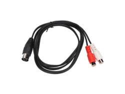 Cable Adaptador De Sonido De Cobre Puro De Macho Din 7pin A Hembra 2rca, 4.9 Pies