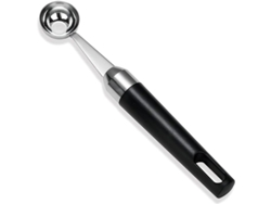 Cuchara para helado Snow Cup negra de acero inoxidable de 20 cm para helado Sandía Plata