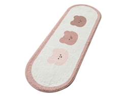 2026-alfombra De Diseño Animal Cartoon Suave Para Dormitorio Alfombra De Puerta Ovalada Cute Oso Marrón Decoración Hogar