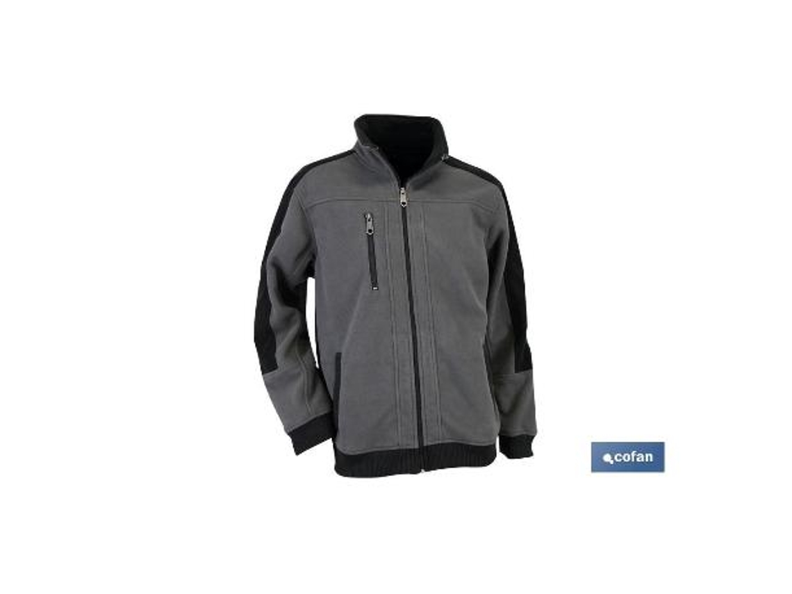 Chaqueta polar walker 370gms/m gris-negro talla xxl