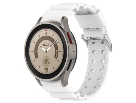 Correa de reloj inteligente para Samsung Galaxy Watch5 Pro 45 mm Armor Pure Color Silicona (Blanco)