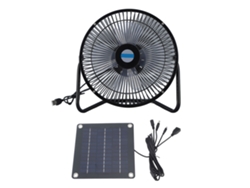 Ventilador Solar Usb Portátil De 10 W, 8 Pulgadas, Para Acampar, Mascotas Y Refrigeración.