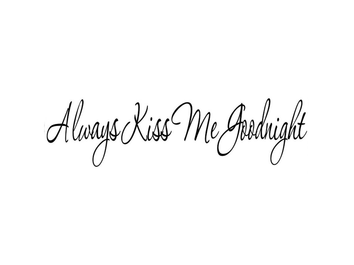 Adhesivo de pared Baok-sticker ''Always Kiss Me'' Decorativo para sala de estar y dormitorio Fondo de pared adhesivo