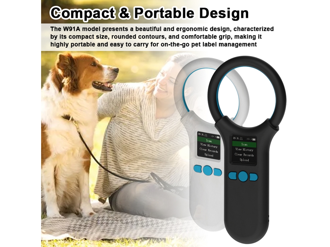 Escáner Portátil De Microchips Para Animales Con Pantalla Lcd Tft De 1,44 Pulgadas Y Capacidad Para Almacenar 500 Datos.