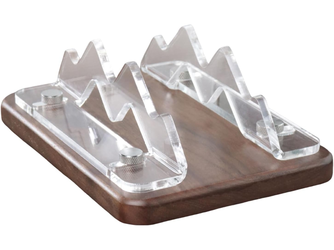 Soporte Vertical De Escritorio Walnuts Para 4 Organizadores Que Ahorran Espacio Con Acceso Completo A