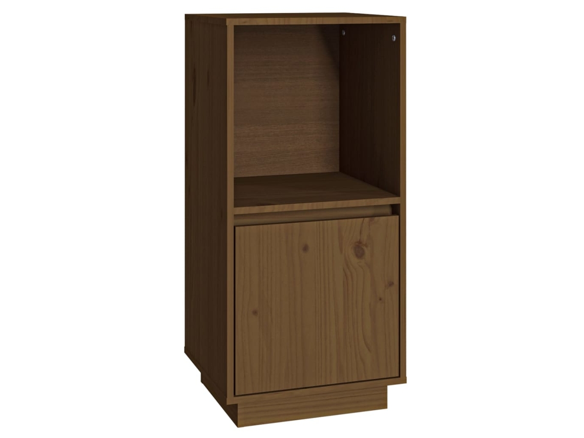 Aparador 38x35x80 cm Pino Macizo Marrón Miel EXCLUSIVO MAISON