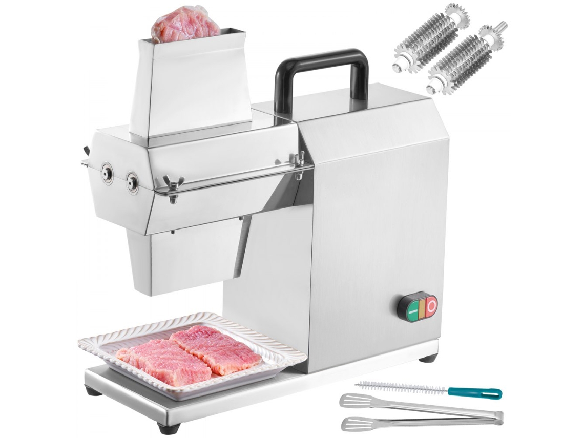 Máquina de limpieza ultrasónica Tekmaquinas, ablandador de carne eléctrico profesional, 450 W, 120 kg/h, cuchillas de acero inoxidable