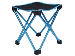Silla Plegable De Aluminio Para Pesca, Camping Y Actividades Al Aire Libre, Portátil, Sello Azul.