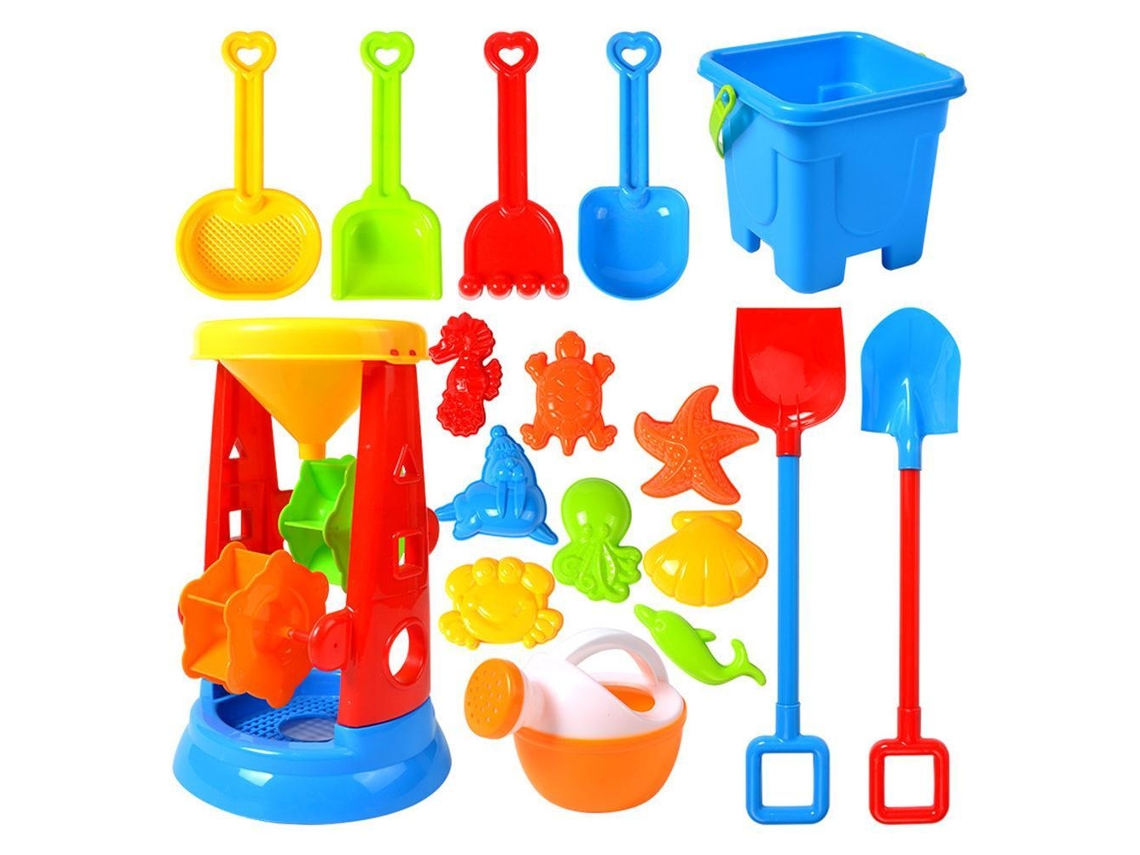 2026-set De Juguetes De Playa Para Niños Con Cubo, Regadera, Pala Y Moldes De Arena Verano
