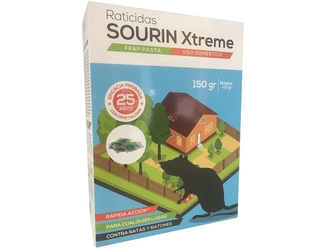 Sourin Xtreme Frap Pasta Rodenticida Isca Fresca Uso Doméstico Controle de Roedores Ratos e Camundongos 150 Gr VESTA
