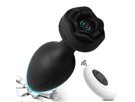 Vibrador anal recargable con control remoto para parejas (negro) YIZHOOD