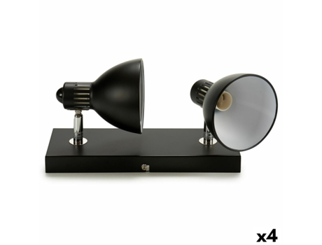 Lámpara de Techo GRUNDIG E14 40 W Negro Metal 15x9x32 cm (4 Unidades)