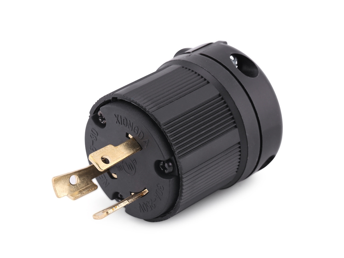 Conector de enchufe con bloqueo giratorio Nema L6-30p 30a 250v 3 cables para generador