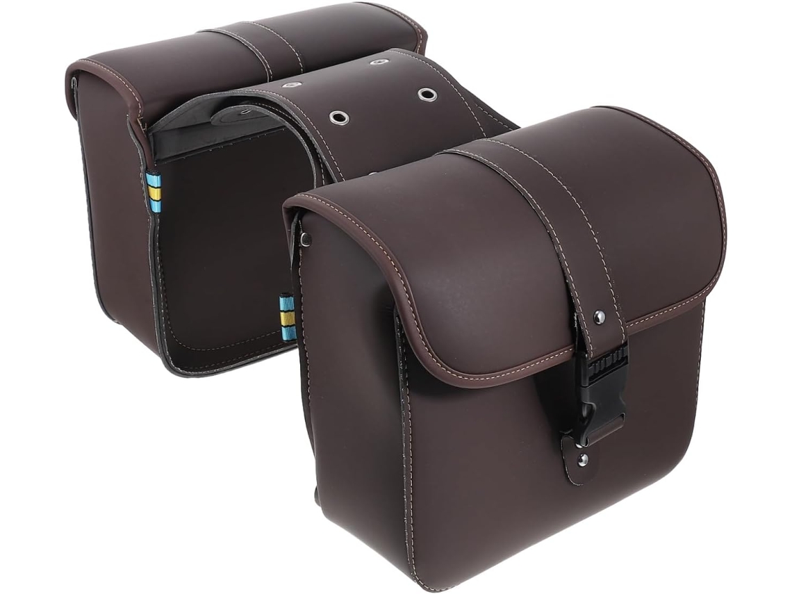 Bolsa lateral de cuero para herramientas de motocicleta, para guardar herramientas.