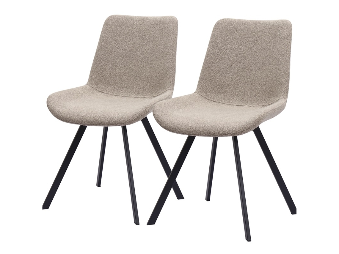 Juego De 2 Sillas De Comedor Giratorias Modernas Con Patas De Tela Y Metal.