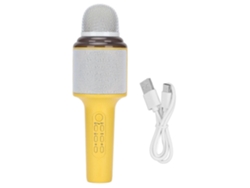Micrófono inalámbrico Bluetooth, micrófono portátil, altavoz, dispositivo para niños, adultos, fiestas en casa, amarillo Yunzii