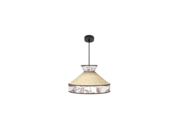 Lámpara colgante Constantinopla, Ø40cm, altura regulable, 1xe27, beige y rojo Fabrilamp (bombilla no incluida)
