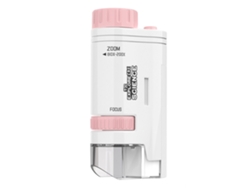 Microscopio Portátil Para Niños, Kit Científico Led 200x, Juguete Científico Rosa