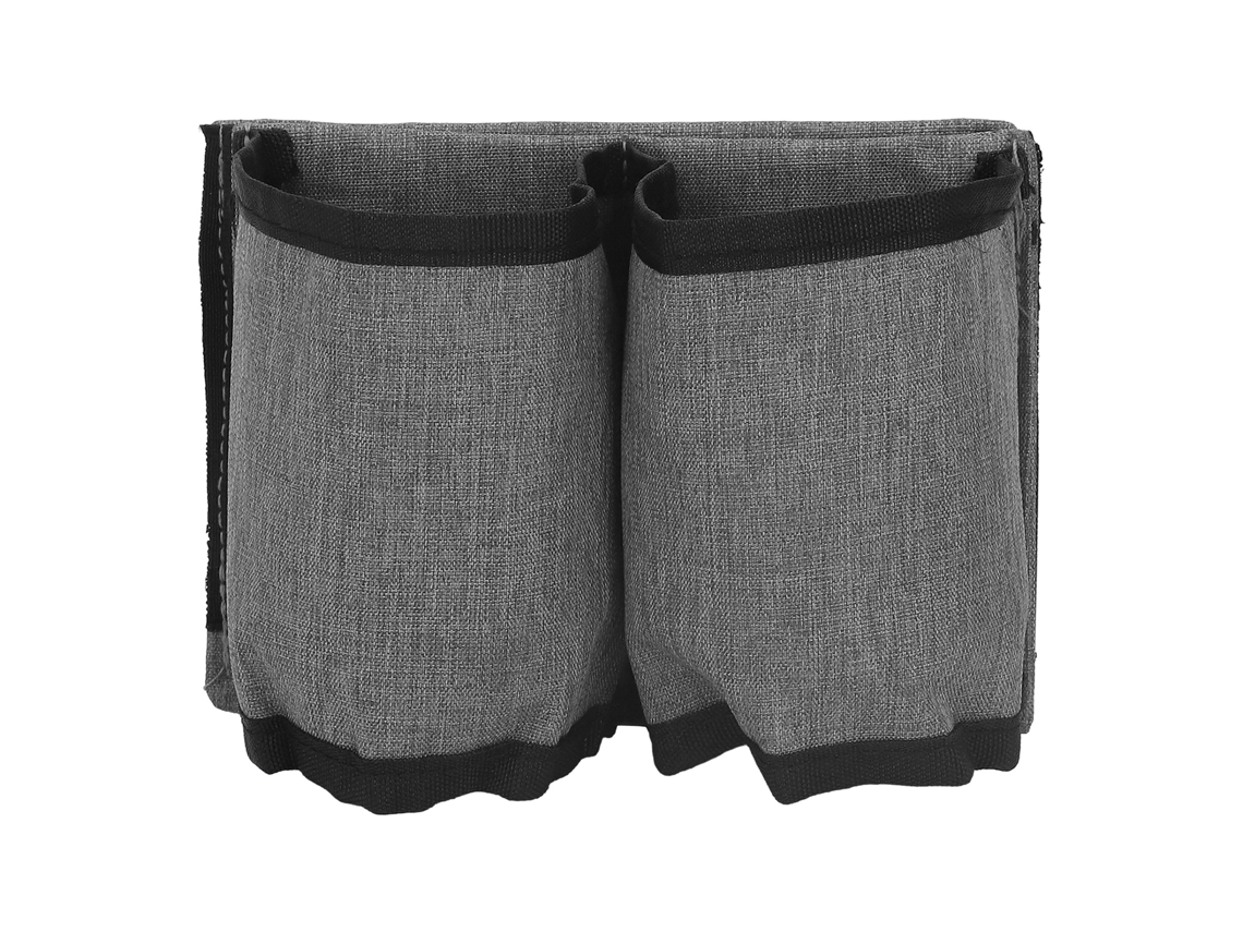 Portavasos Portátil Para Equipaje De Viaje Con Dos Bolsillos Para Viajeros Y Tripulación De Vuelo - Gris