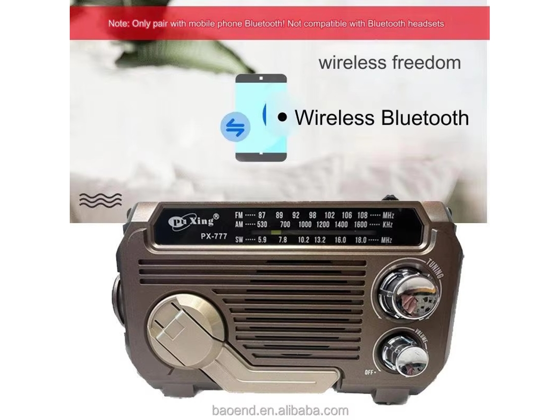 Radio portátil para exteriores recargable con energía solar Viewleaf, receptor AM/FM/SW, radio digital multibanda inalámbrica con linterna
