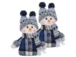 Muñeco de nieve de peluche, decoración navideña hecha a mano TRUYUETY