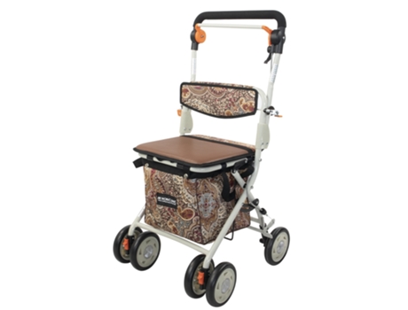 Carro De La Compra Andador MOBICLINIC 4 Ruedas Plegable Con Bolsa Con Sistema De Frenado Estampado Coliseo MOBICLINIC