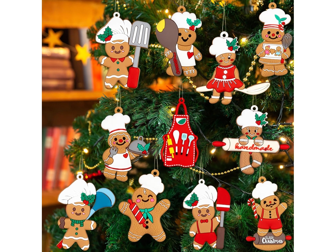 12 adornos de hombre de jengibre: decoraciones adorables para el árbol de Navidad y la cocina