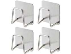 Portavasos Esponja Adhesivo Para Fregadero De Cocina Accesorio Anti-humedad Secado Rápido Acero Inoxidable 4 Piezas