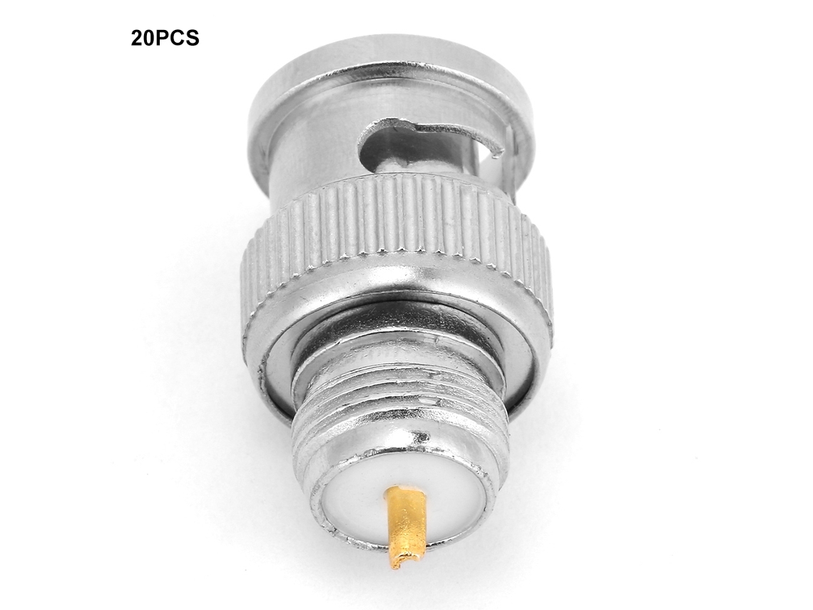 2026-as-20 Piezas Adaptador de conector macho BNC Q9 de latón para sistemas CCTV
