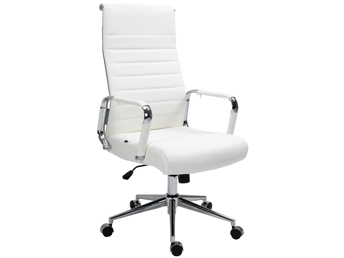 Silla De Oficina Kolumbus En Cuero Original branco CLP