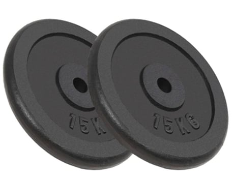 Disco de Musculación vidaXL de pesas de hierro fundido 2 uds 2x15 kg