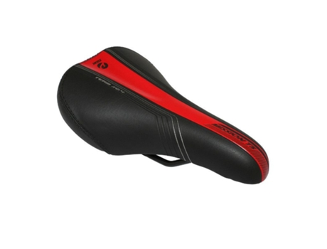 Sillín deco rojo-plata acero rail negro niño DDK Mission