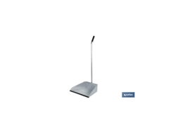 Recogedor industrial galvanizado con goma y mango curvo Cofan