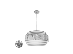 Colgante 5p Camerun 3xe27 Cromo/blanco/gris Regx50x50cm