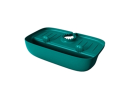Almohadilla De Drenaje Para Grifo Anti-derrames Con Rack De Almacenamiento Verde Oscuro