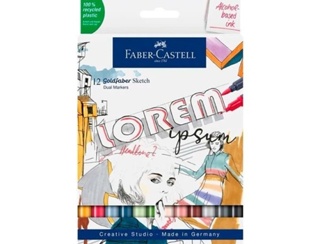 Set de Rotuladores FABER-CASTELL Goldfaber Sketch Doble 12 Piezas