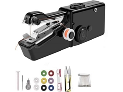 Máquina de coser portátil, mini inalámbrica, esencial para manualidades de costura rápidas en casa Ikikso (negra)