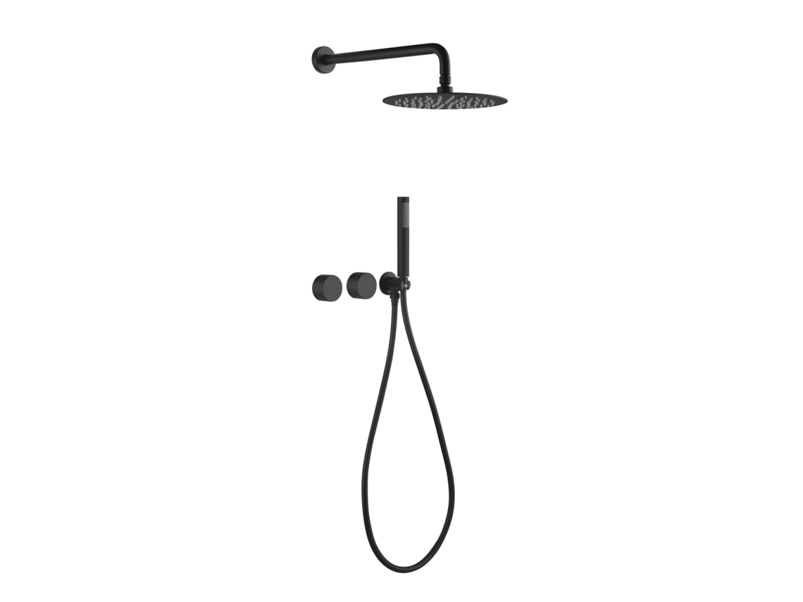 Panel De Ducha Sc84 En Latón Negro, Colección Céphise