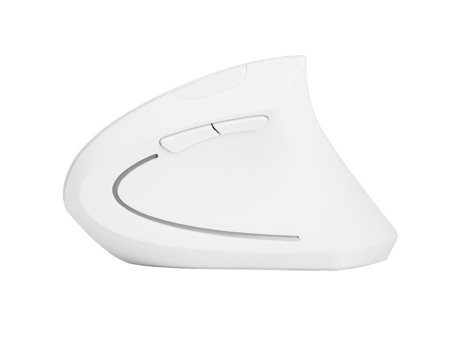 HURRISE Mouse 2.4Ghz Óptico 1600Dpi Inalámbrico Ergonómico Vertical Gaming Mouse Sin Retraso para PC Computadora Blanco