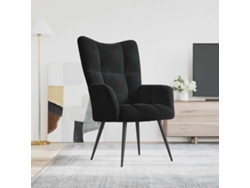 Sillón de terciopelo negro DKD HOME DECOR