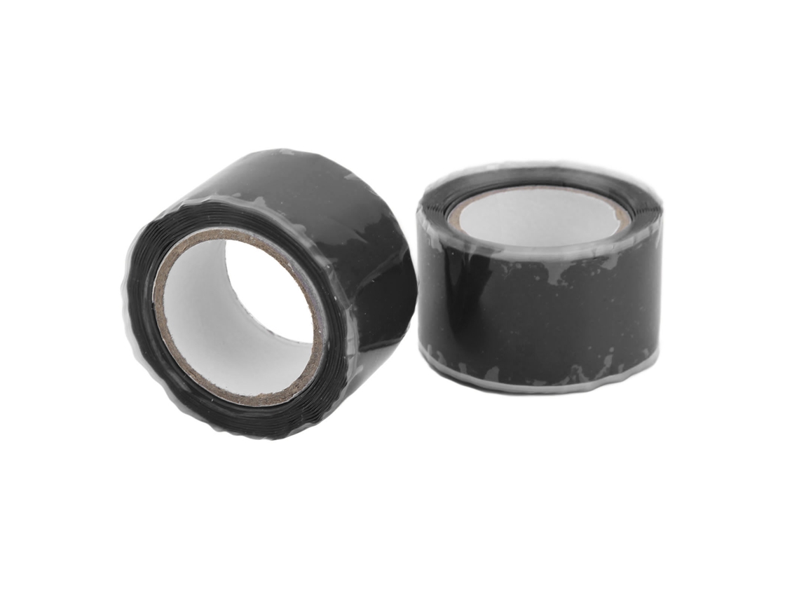 2 Rollos Cinta De Silicona Autoaglutinante Impermeable Para Reparación De Tubos Y Mangueras Negro