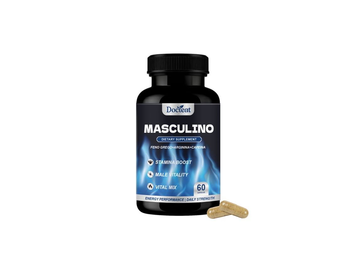 Cápsulas Docteat para el cuidado corporal masculino. Ingredientes suaves. Comodidad diaria.