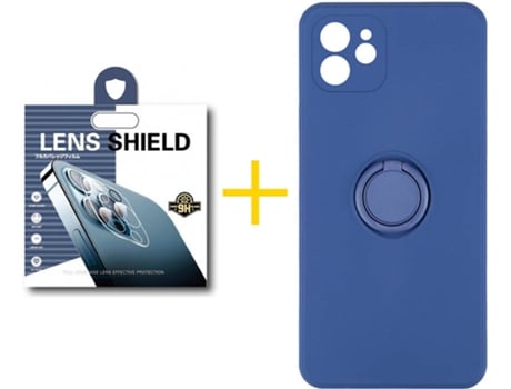 Carcasa + 1 Protector de Cámara para iPhone 12 Mini SKYHE Azul Oscuro